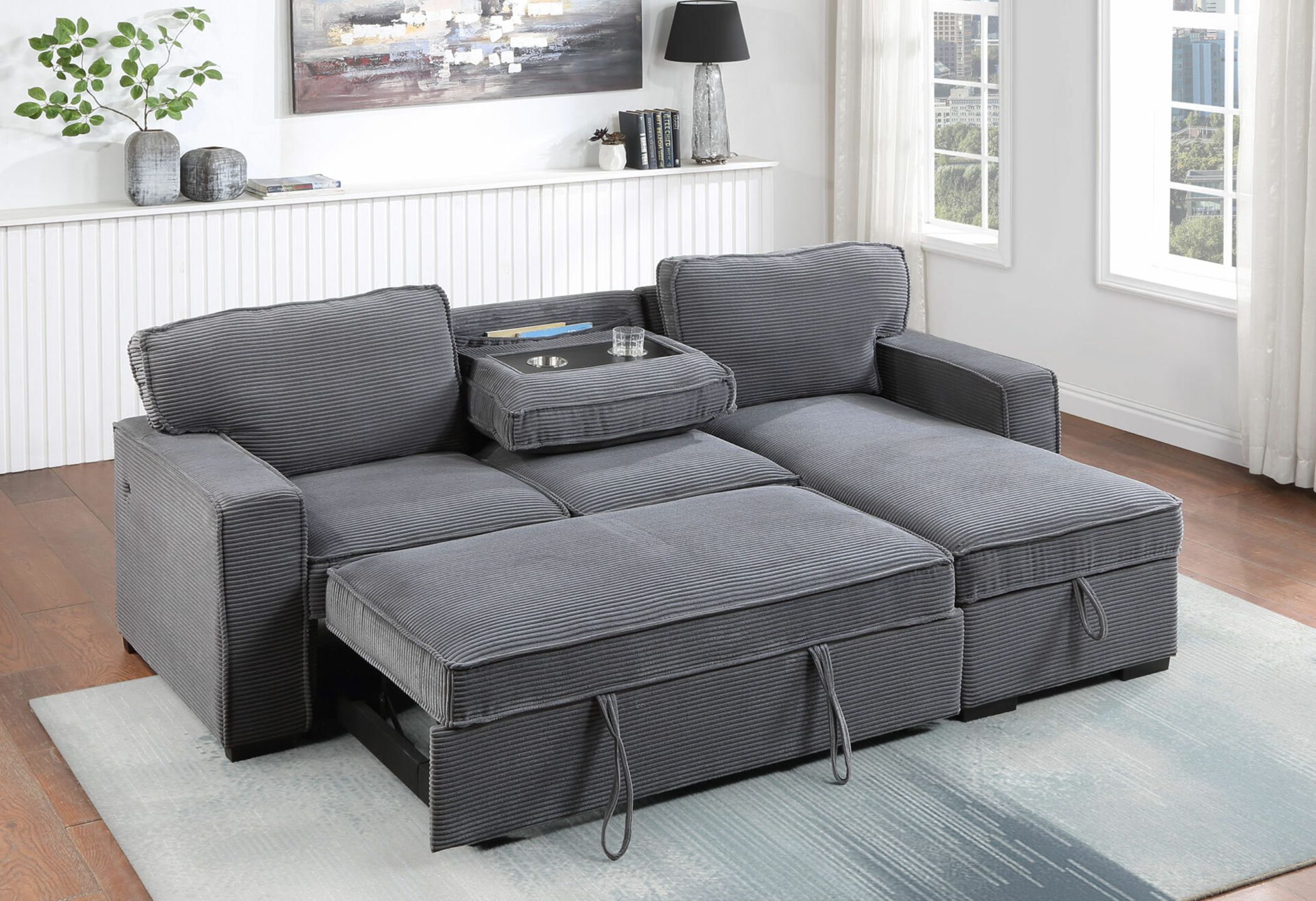(image for) U0203 Reversible Grey Chaise