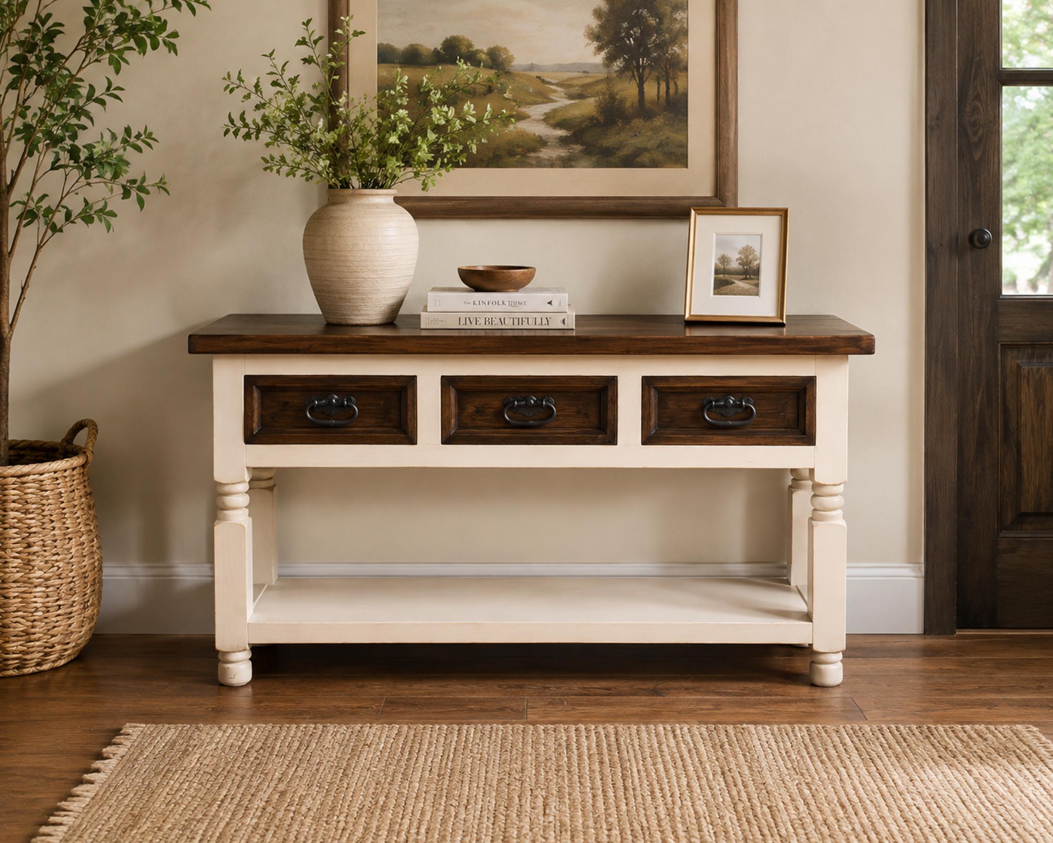 (image for) Sebastian Walnut & WhiteTable (1 in Stock)