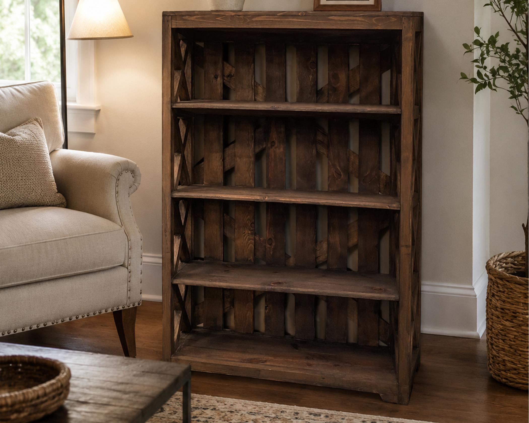 (image for) Las Cruces Bookcase Wax Walnut (1 in Stock)
