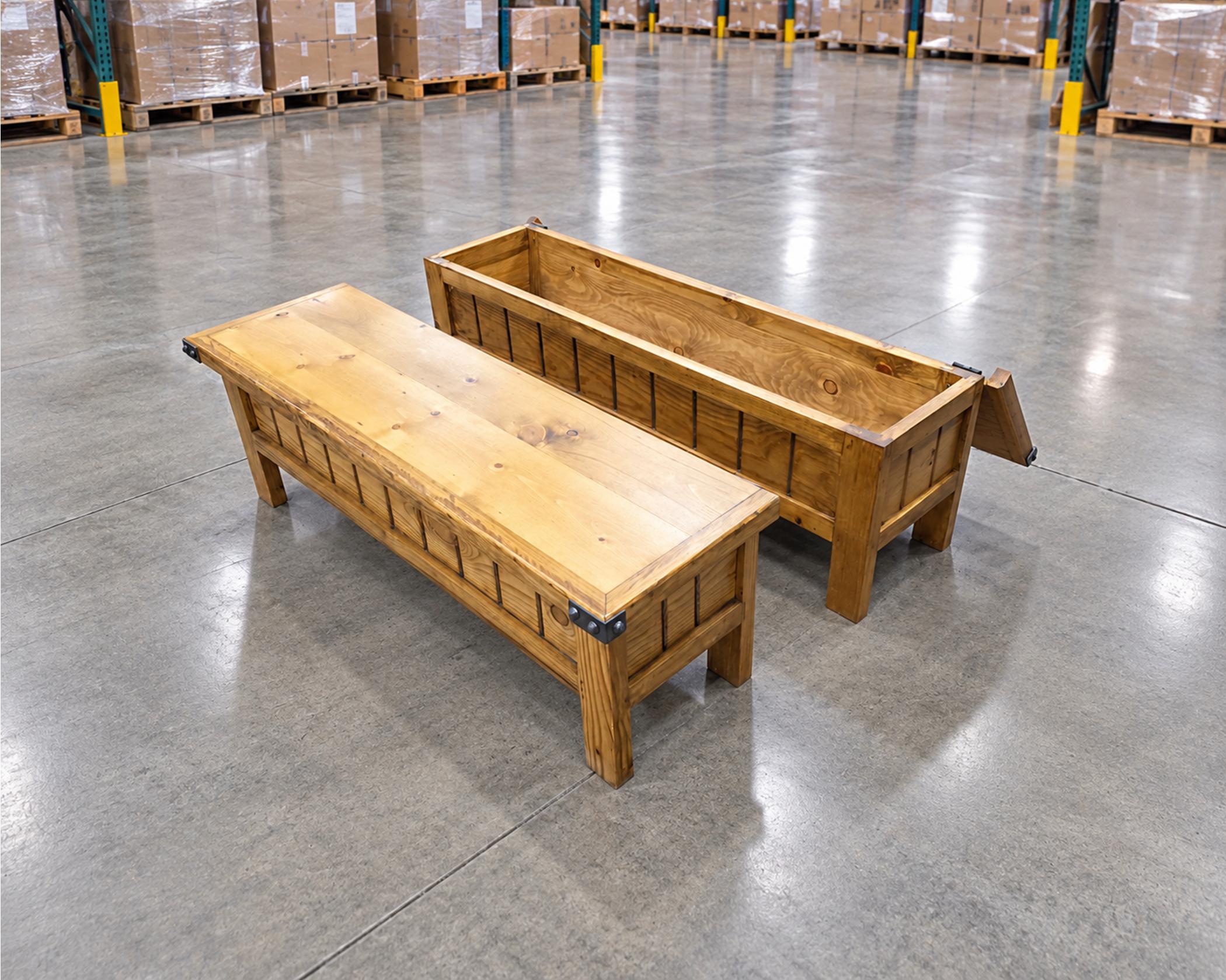 (image for) Bench Storage - Nogal 3 Sizes